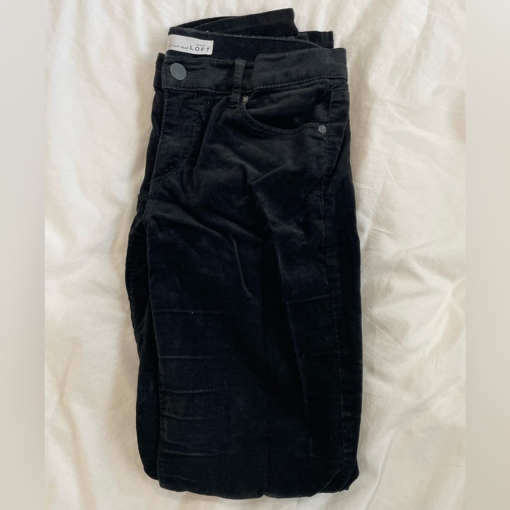 Ann Taylor Loft Velvet Skinny Jeans